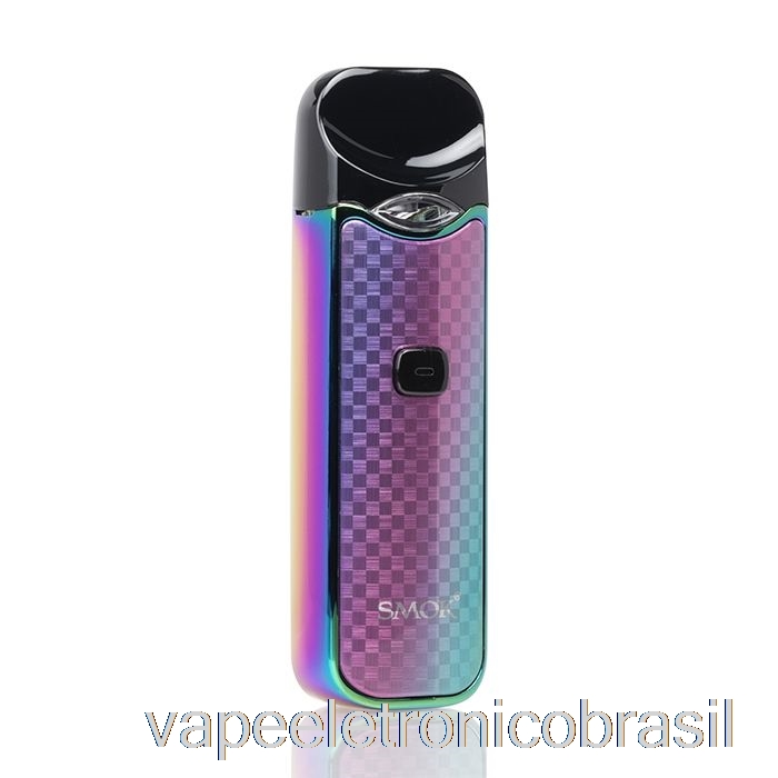 Vape Eletrônico Smok Nord 15w Pod Kit Fibra De Carbono - Arco-íris